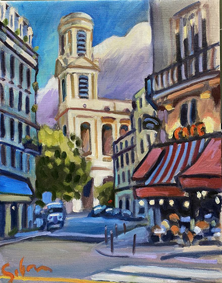 St. Sulpice and Metro Cafe